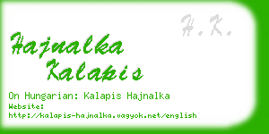 hajnalka kalapis business card